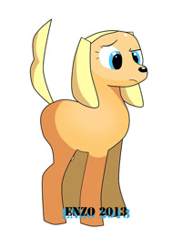 Size: 546x723 | Tagged: safe, oc, oc only, pony, blank flank, brandy (brandy and mr whiskers), brandy and mr whiskers, creepy, cute, disney, hooves, ponified, solo, weird