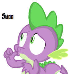 Size: 515x493 | Tagged: safe, artist:mattcattofficial, derpibooru import, spike, dragon, male, simple background, solo, white background