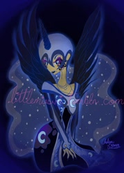 Size: 1280x1792 | Tagged: safe, artist:littlemissvi, derpibooru import, nightmare moon, human, humanized, nail polish, solo