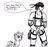 Size: 922x867 | Tagged: safe, artist:doctorspectrum, derpibooru import, scootaloo, human, crossover, konami, metal gear, metal gear solid, monochrome, solid snake