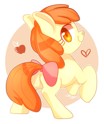 Size: 759x900 | Tagged: safe, artist:sion, derpibooru import, apple bloom, bow, solo, tail bow