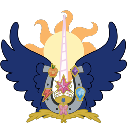 Size: 5000x5000 | Tagged: artist needed, safe, derpibooru import, absurd resolution, crest, elements of harmony, symbolism, the grand seal of equestria