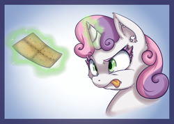 Size: 2937x2097 | Tagged: safe, artist:vicse, sweetie belle, graham cracker, magic, solo