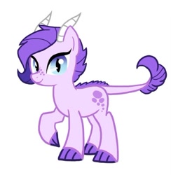 Size: 556x569 | Tagged: safe, artist:kianamai, derpibooru import, oc, oc only, oc:crystal clarity, dracony, hybrid, pony, female, freckles, horns, interspecies offspring, kilalaverse, mare, next generation, offspring, parent:rarity, parent:spike, parents:sparity, simple background, solo, white background