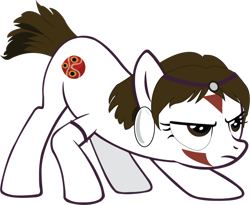 Size: 988x809 | Tagged: safe, artist:cmeschia, earth pony, pony, ponified, princess mononoke, san, solo, studio ghibli