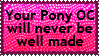 Size: 99x56 | Tagged: safe, artist:foedus-stamps, derpibooru import, oc, oc only, background pony strikes again, deviantart stamp, op is a cuck, stamp, text