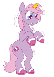 Size: 4257x6067 | Tagged: safe, artist:dreadlime, derpibooru import, pony, absurd resolution, bipedal, clothes, slippers, solo, stompy slippers, unusual unicorn