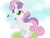 Size: 1600x1200 | Tagged: safe, artist:annakitsun3, sweetie belle, pony, unicorn, female, filly, singing, solo, white coat