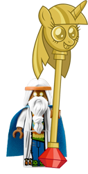 Size: 481x949 | Tagged: safe, edit, lego, meme, simple background, the lego movie, transparent background, twilight scepter, vitruvius