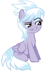 Size: 945x1506 | Tagged: safe, artist:cupcakescankill, derpibooru import, cloudchaser, daring don't, season 4, dash face, simple background, smugdash, solo, transparent background