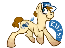 Size: 684x504 | Tagged: safe, bruised, cap, ellis, hat, left 4 dead 2, ponified, smiling, solo