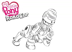 Size: 1500x1100 | Tagged: artist needed, safe, pony, g3, ponified, robocop, solo