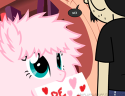 Size: 650x500 | Tagged: safe, artist:mixermike622, derpibooru import, oc, oc only, oc:fluffle puff, human, dan, dan vs