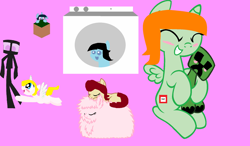 Size: 1914x1120 | Tagged: safe, derpibooru import, oc, oc only, oc:fluffle puff, bored, minecraft