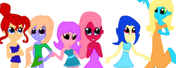 Size: 1280x498 | Tagged: safe, artist:gabythehedgehog, derpibooru import, oc, oc only, equestria girls, 1000 hours in ms paint, alternate hairstyle, clothes, dress, gala, ms paint