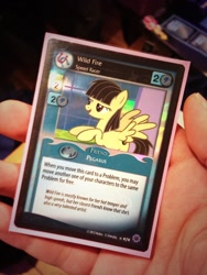 Size: 768x1024 | Tagged: safe, derpibooru import, wild fire, ccg, enterplay, mlp trading card game, official, photo, solo, trading card