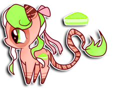 Size: 413x301 | Tagged: safe, artist:clariity, oc, oc only, augmented tail, bow, cutie mark, solo