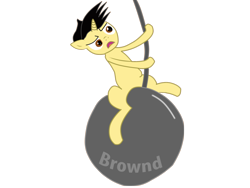 Size: 2560x1920 | Tagged: safe, artist:necro1337, derpibooru import, oc, oc only, background pony strikes again, parody, solo, wrecking ball