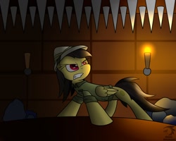 Size: 1280x1024 | Tagged: safe, artist:mechashockwave, derpibooru import, daring do, solo, spike trap, temple