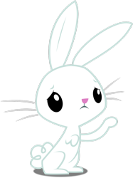 Size: 1024x1371 | Tagged: safe, artist:derpyworks, derpibooru import, angel bunny, castle mane-ia, simple background, solo, transparent background, vector