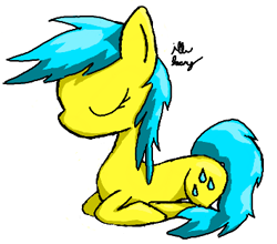 Size: 355x313 | Tagged: safe, artist:illusivebrony, sunshower raindrops, eyes closed, simple background, solo, white background