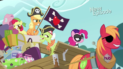 Size: 1280x720 | Tagged: safe, derpibooru import, pinkie apple pie, arrr, clean, pirate