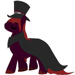 Size: 550x548 | Tagged: safe, artist:the_illusionist, derpibooru import, oc, oc only, hat, solo, top hat