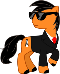 Size: 1061x1302 | Tagged: safe, artist:totallynotabronyfim, derpibooru import, oc, oc only, clothes, male, necktie, solo, suit, sunglasses