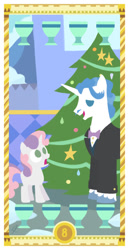 Size: 400x775 | Tagged: safe, artist:janeesper, fancypants, sweetie belle, eight of cups, eight of hearts, tarot card