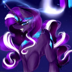 Size: 1500x1500 | Tagged: safe, artist:cadenske, derpibooru import, nightmare rarity, magic, solo