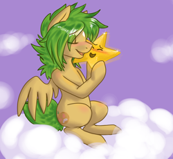Size: 1280x1179 | Tagged: safe, artist:0nions, derpibooru import, oc, oc only, pegasus, pony, cloud, cloudy, solo, stars
