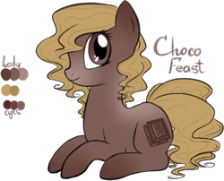 Size: 474x383 | Tagged: safe, artist:magicaitrevor, derpibooru import, oc, oc only, earth pony, pony, chocolate, food, solo