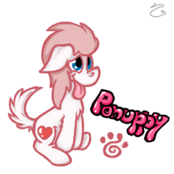 Size: 256x256 | Tagged: safe, artist:trippiehippie, oc, oc only, pony, ponuppy, puppy, solo