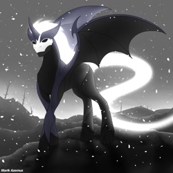 Size: 1280x1280 | Tagged: safe, artist:marik azemus34, oc, oc only, alicorn, pony, snow, snowfall, solo