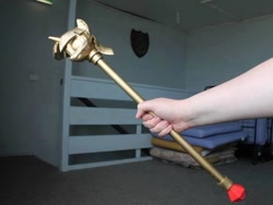 Size: 628x472 | Tagged: safe, derpibooru import, defictionalization, meme, model, prop, real, sculpture, twilight scepter