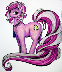 Size: 1348x1560 | Tagged: safe, artist:divinekitten, derpibooru import, oc, oc only, oc:cherry joy, earth pony, pony, solo, traditional art