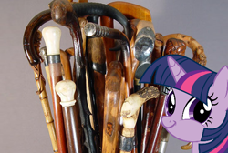 Size: 548x369 | Tagged: safe, derpibooru import, pony, cane, mane, twiface, wrong neighborhood