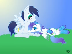 Size: 1024x765 | Tagged: safe, artist:altolovestrings, derpibooru import, soarin', oc, canon x oc, female, male, shipping, straight