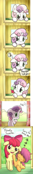 Size: 1200x6200 | Tagged: safe, artist:spikedmauler, apple bloom, scootaloo, sweetie belle, bed mane, clubhouse, comic, crusaders clubhouse, cute, cutie mark crusaders, drool, go ask sweetie belle, morning ponies, sleeping, speech bubble, tumblr, zzz