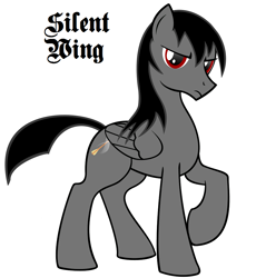 Size: 1000x1086 | Tagged: safe, artist:furrikira, artist:omniartpony, derpibooru import, oc, oc only, palindrome get, silent wing, solo