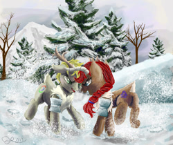 Size: 976x819 | Tagged: safe, artist:owlvortex, derpibooru import, oc, oc only, viking caribou