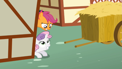 Size: 969x545 | Tagged: safe, derpibooru import, screencap, scootaloo, sweetie belle, the cutie pox