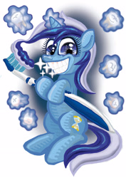 Size: 2480x3508 | Tagged: safe, artist:ja0822ck, minuette, mane toothpaste, smiling, solo, tooth, toothbrush