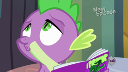 Size: 1920x1080 | Tagged: safe, derpibooru import, screencap, spike, dragon, power ponies (episode), duckface, solo