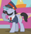 Size: 285x319 | Tagged: safe, derpibooru import, screencap, all aboard, ringo, the last roundup, background pony, clothes, conductor, solo