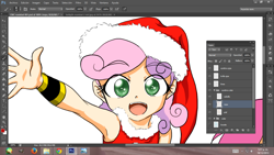 Size: 1366x768 | Tagged: safe, artist:nancysauria, derpibooru import, sweetie belle, human, humanized, light skin, wip