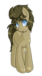 Size: 806x1453 | Tagged: safe, artist:doomcakes, doctor whooves, the doctoress, earth pony, pony, blank flank, female, looking at you, mare, professor whooves, rule 63, simple background, solo, transparent background