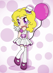 Size: 1717x2352 | Tagged: safe, artist:reitanna-seishin, derpibooru import, surprise, human, balloon, humanized, light skin, solo