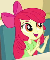 Size: 333x405 | Tagged: safe, derpibooru import, screencap, apple bloom, equestria girls, adorabloom, cute, solo