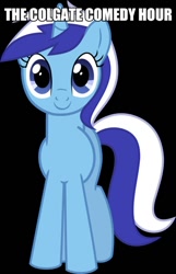 Size: 386x600 | Tagged: safe, artist:jackspade2012, minuette, black background, image macro, meme, simple background, solo